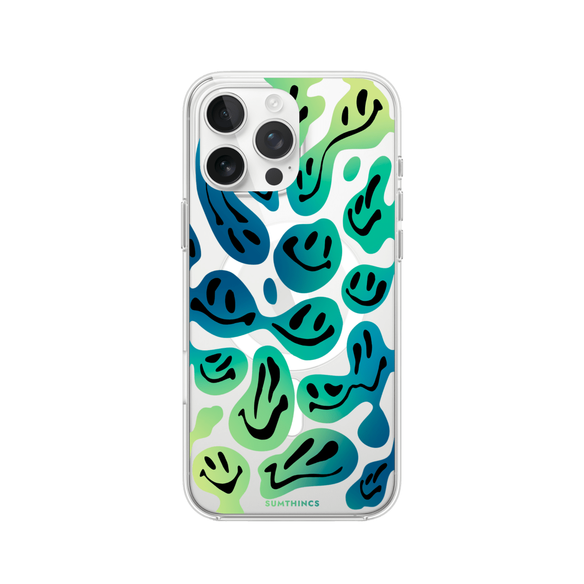 iPhone 16 Pro Smiley Clear Magsafe Şeffaf Telefon Kılıfı - SUMTHINCS