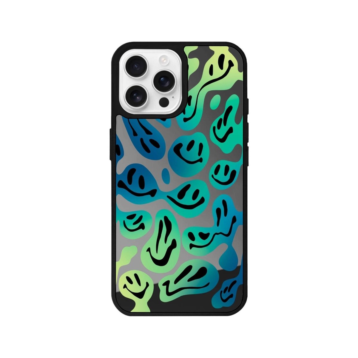 iPhone 16 Pro Smiley Mirror Aynalı Telefon Kılıfı Antrasit - SUMTHINCS