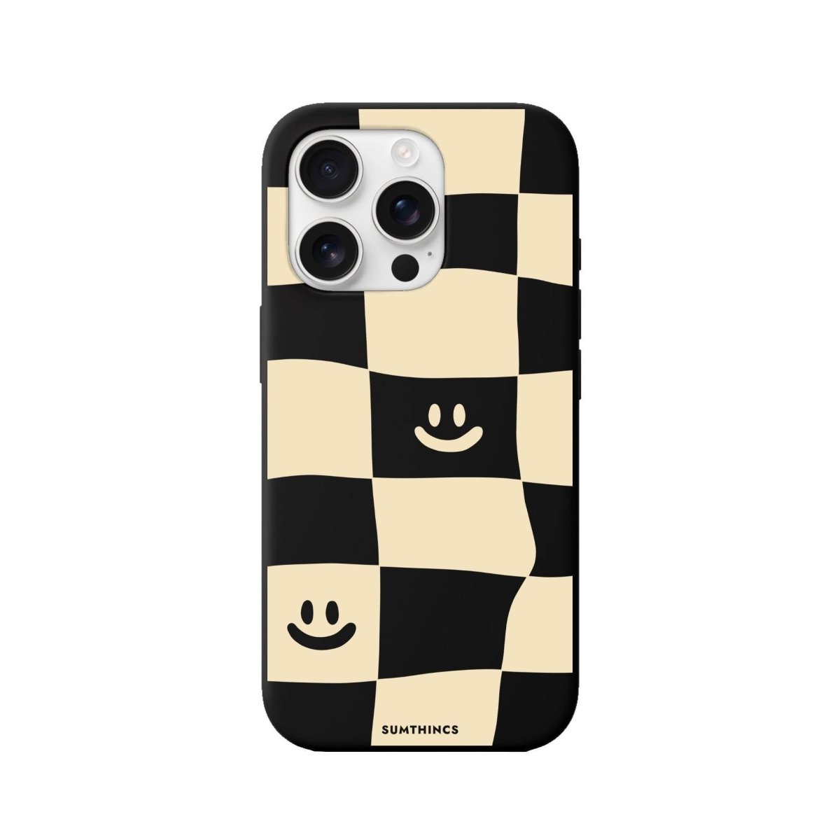 iPhone 16 Pro Smiling Check Premium Telefon Kılıfı Siyah - SUMTHINCS