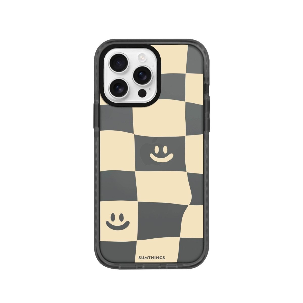 iPhone 16 Pro Smiling Check Procase Şeffaf Telefon Kılıfı Antrasit - SUMTHINCS