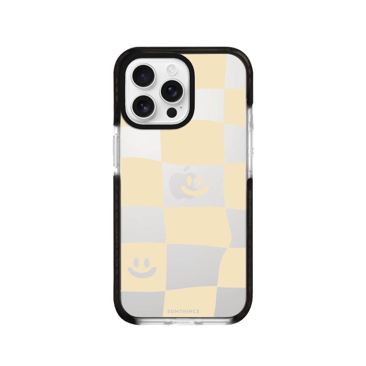 iPhone 16 Pro Smiling Check Procase Şeffaf Telefon Kılıfı Siyah Şeffaf - SUMTHINCS
