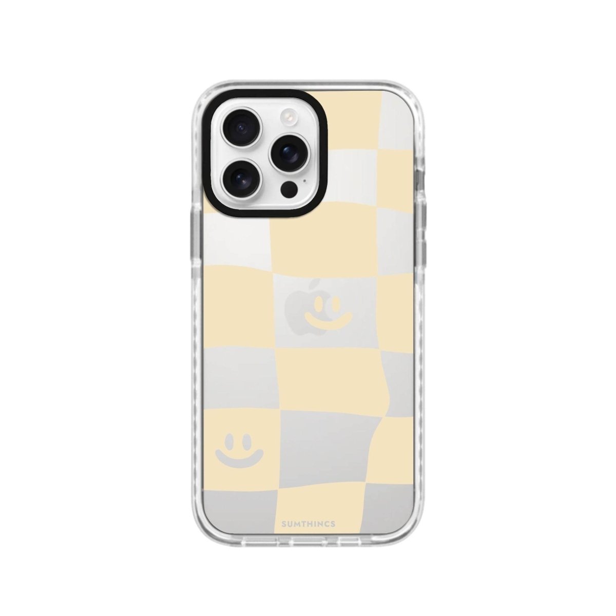 iPhone 16 Pro Smiling Check Procase Şeffaf Telefon Kılıfı Beyaz Şeffaf - SUMTHINCS