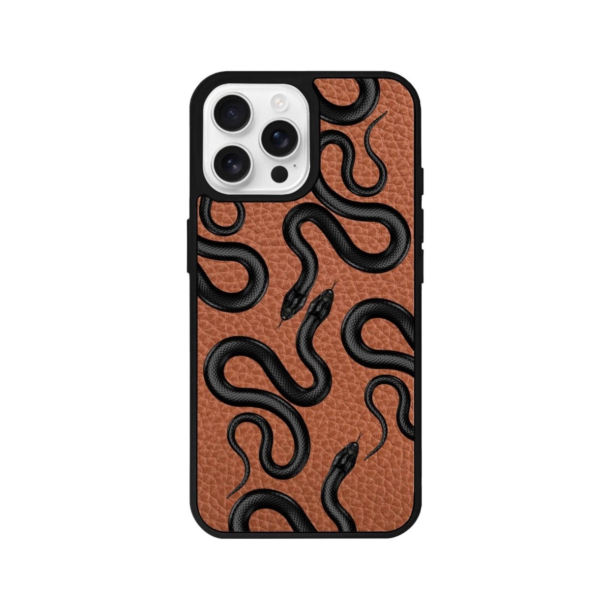 iPhone 16 Pro Snakes Leather Vegan Deri Telefon Kılıfı - SUMTHINCS