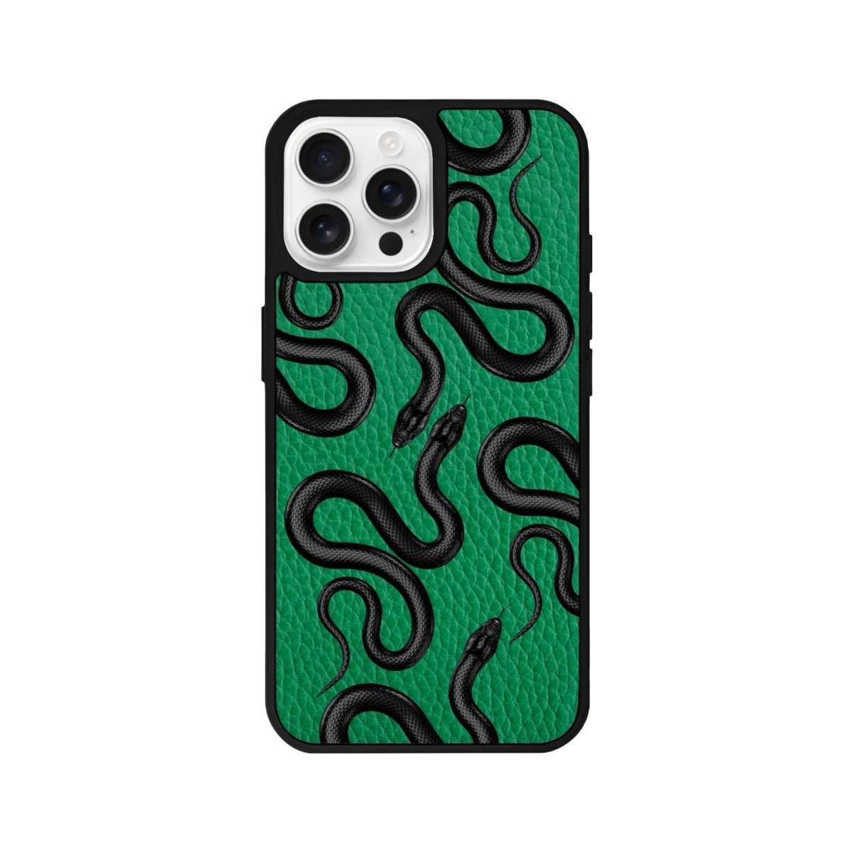 iPhone 16 Pro Snakes Leather Vegan Deri Telefon Kılıfı - SUMTHINCS