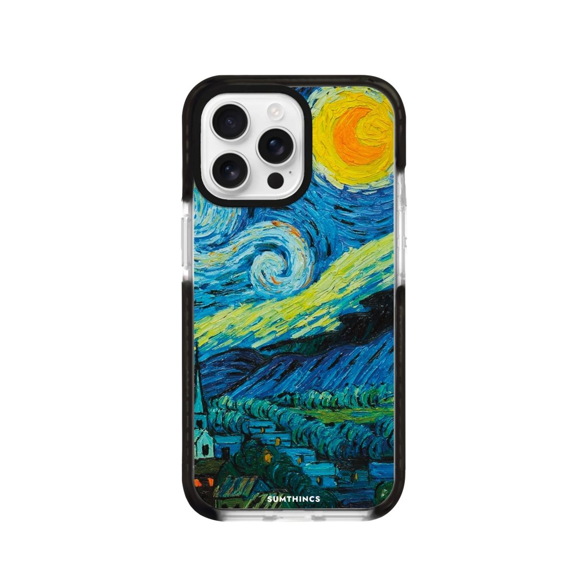 iPhone 16 Pro Starry Night Procase Şeffaf Telefon Kılıfı Siyah Şeffaf - SUMTHINCS