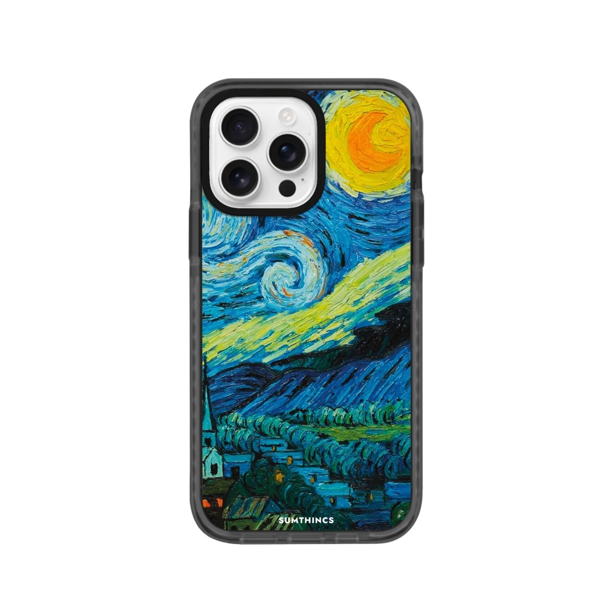 iPhone 16 Pro Starry Night Procase Şeffaf Telefon Kılıfı Antrasit - SUMTHINCS