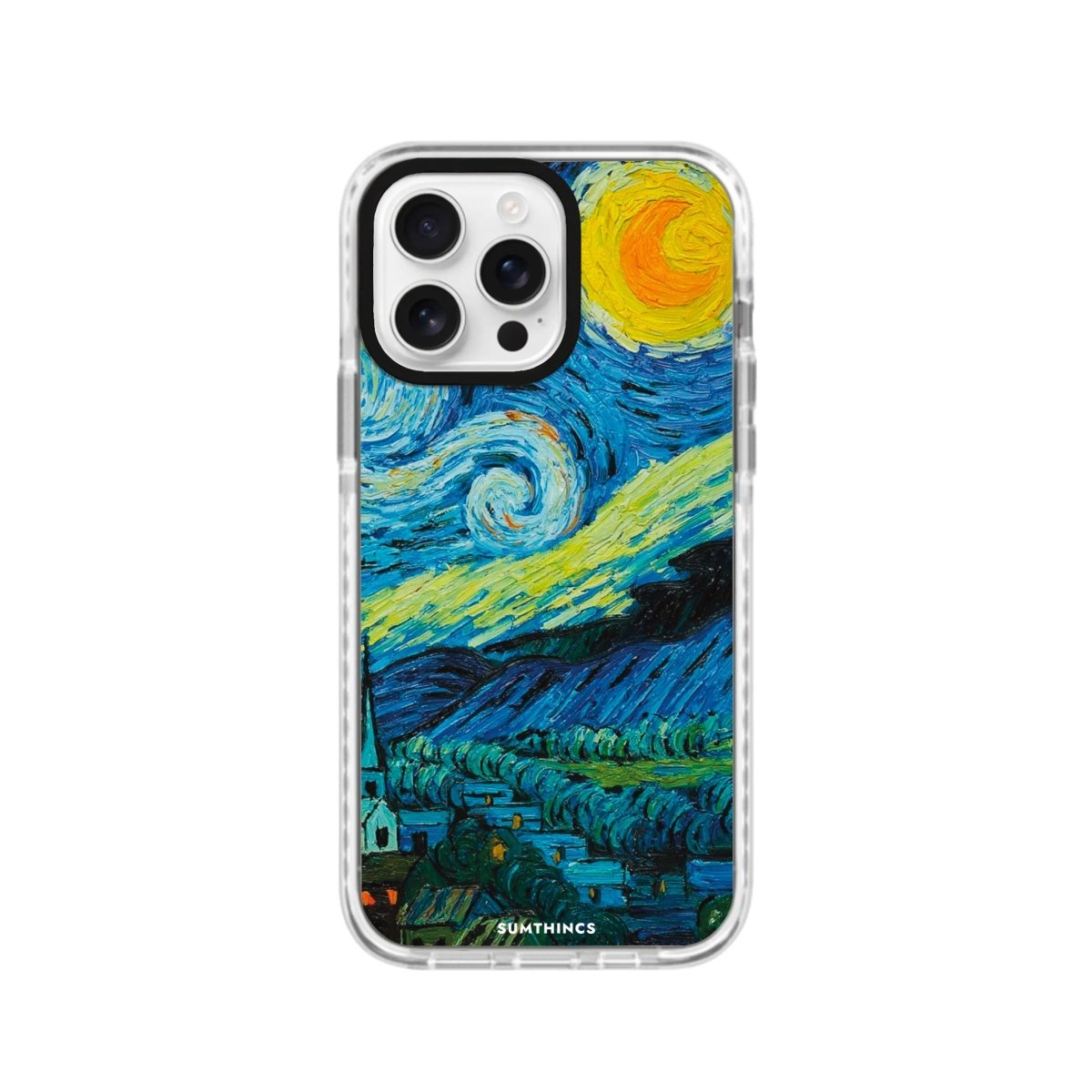 iPhone 16 Pro Starry Night Procase Şeffaf Telefon Kılıfı Beyaz Şeffaf - SUMTHINCS