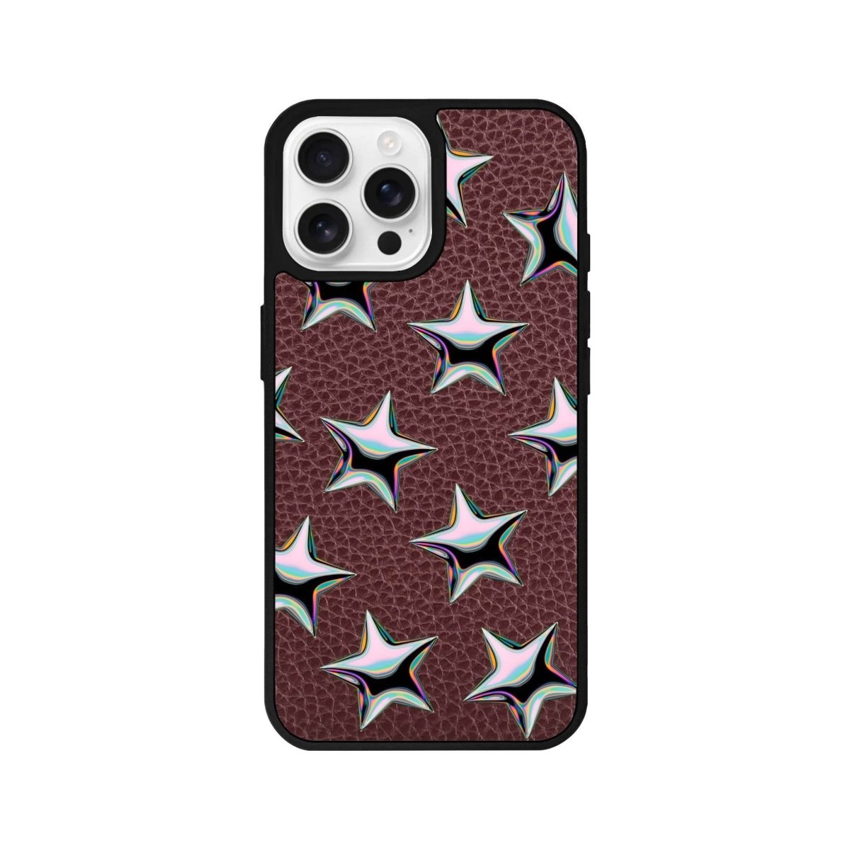 iPhone 16 Pro Stars Leather Vegan Deri Telefon Kılıfı - SUMTHINCS