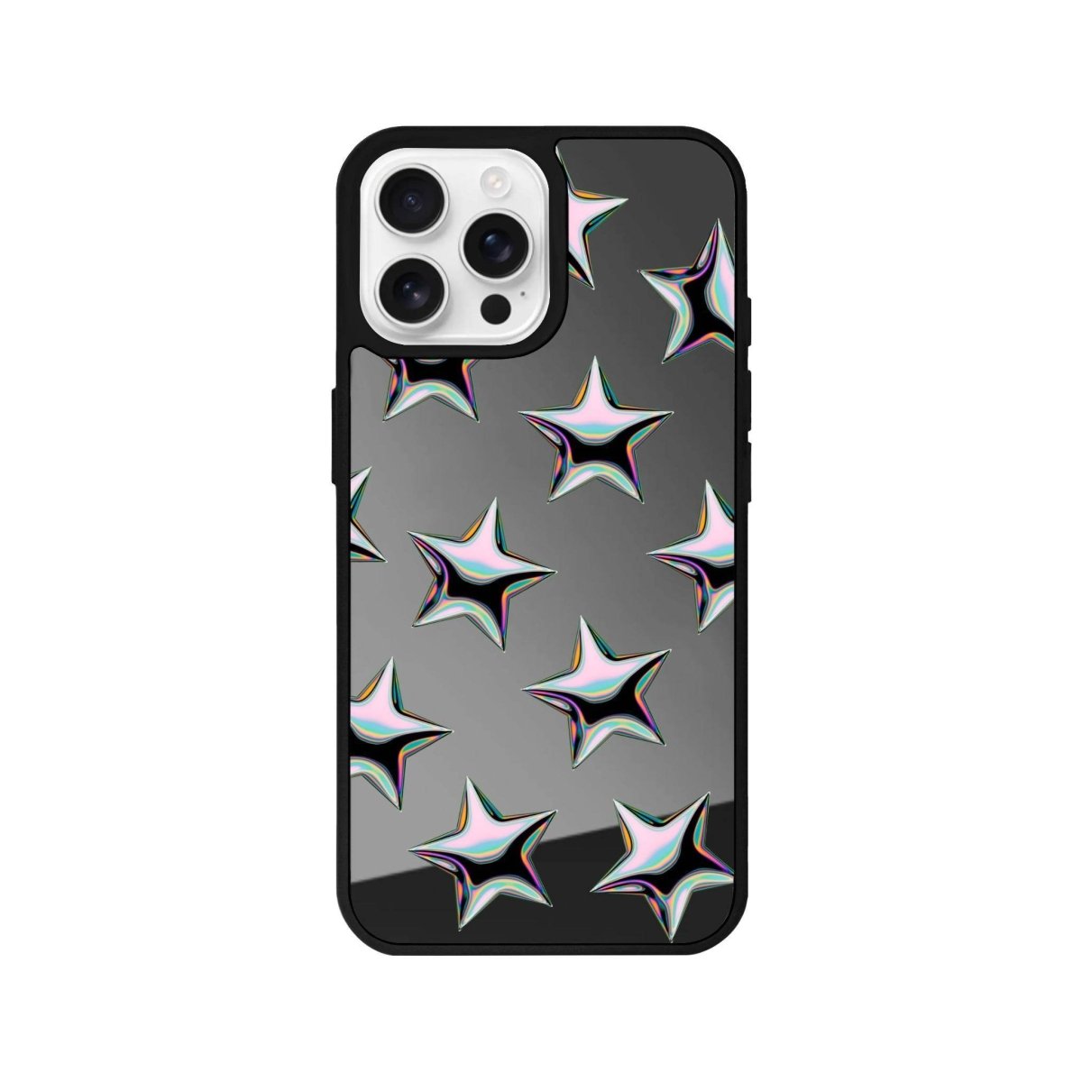 iPhone 16 Pro Stars Mirror Aynalı Telefon Kılıfı Antrasit - SUMTHINCS