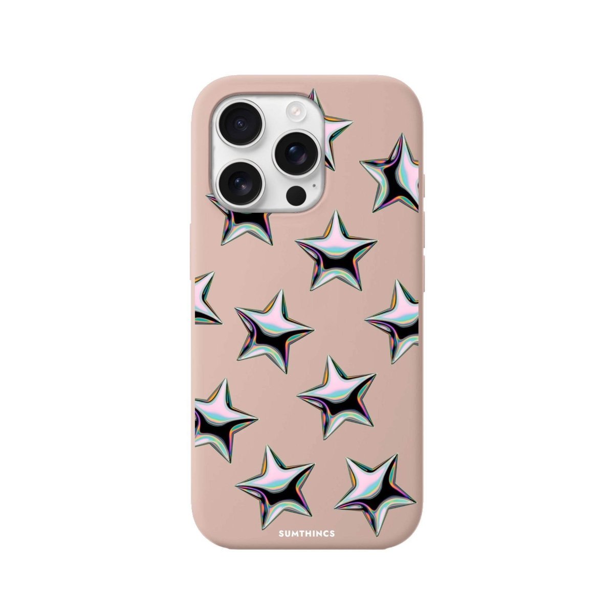 iPhone 16 Pro Stars Premium Telefon Kılıfı Bej - SUMTHINCS