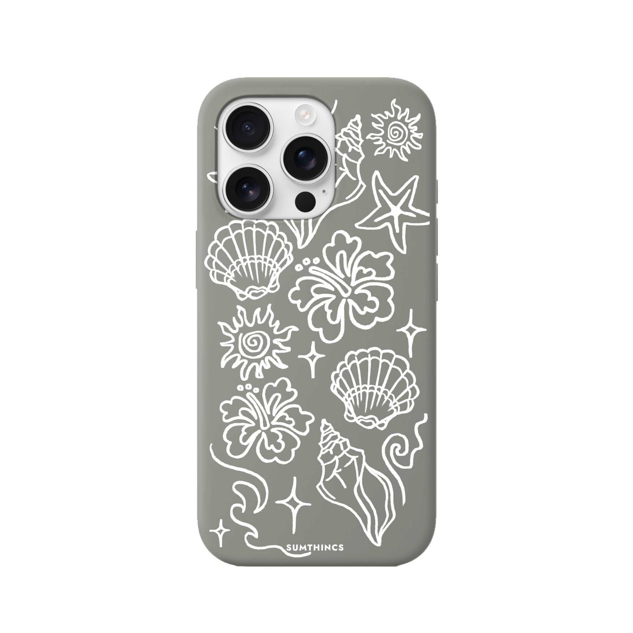 iPhone 16 Pro Summer Sketch Premium Telefon Kılıfı - SUMTHINCS