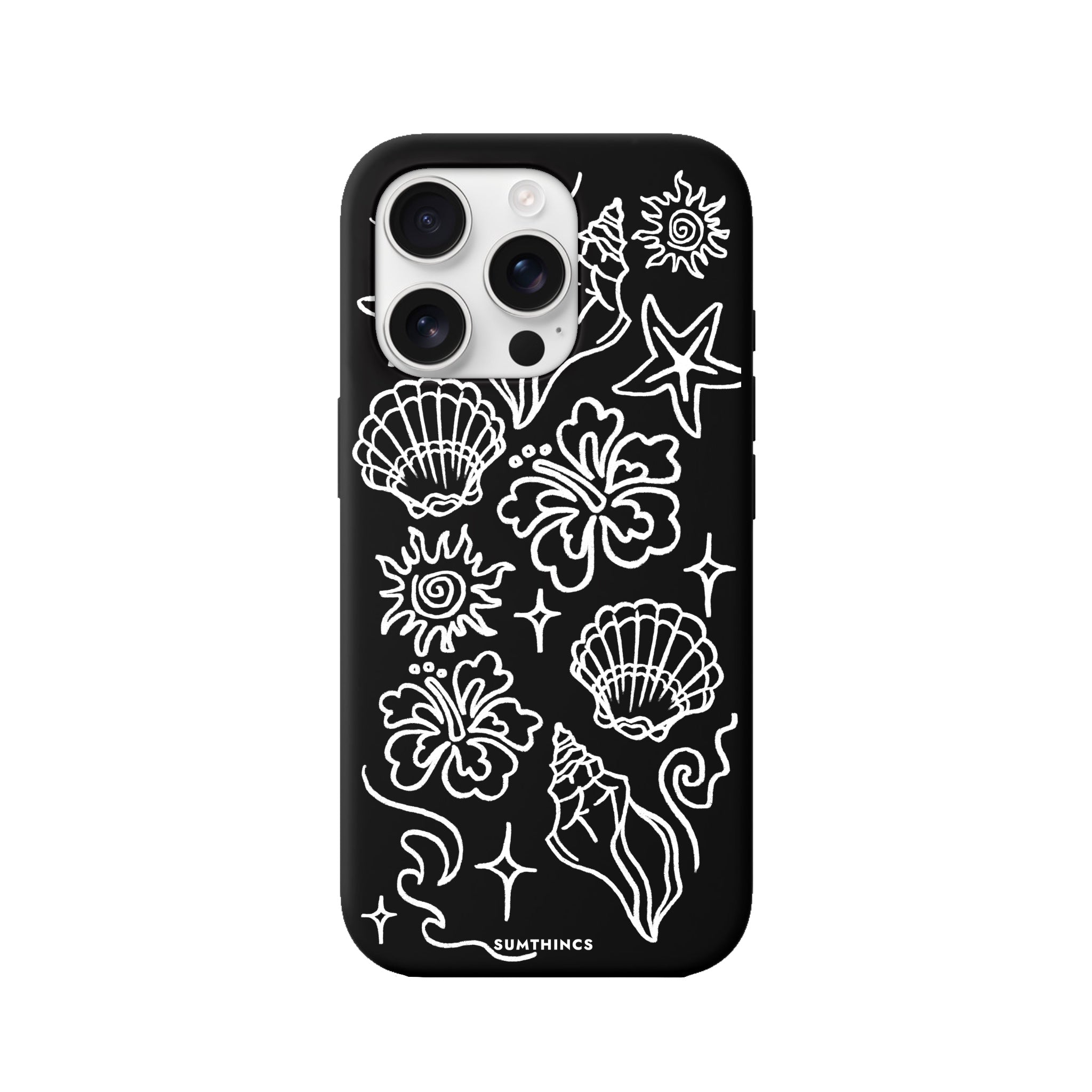 iPhone 16 Pro Summer Sketch Premium Telefon Kılıfı - SUMTHINCS