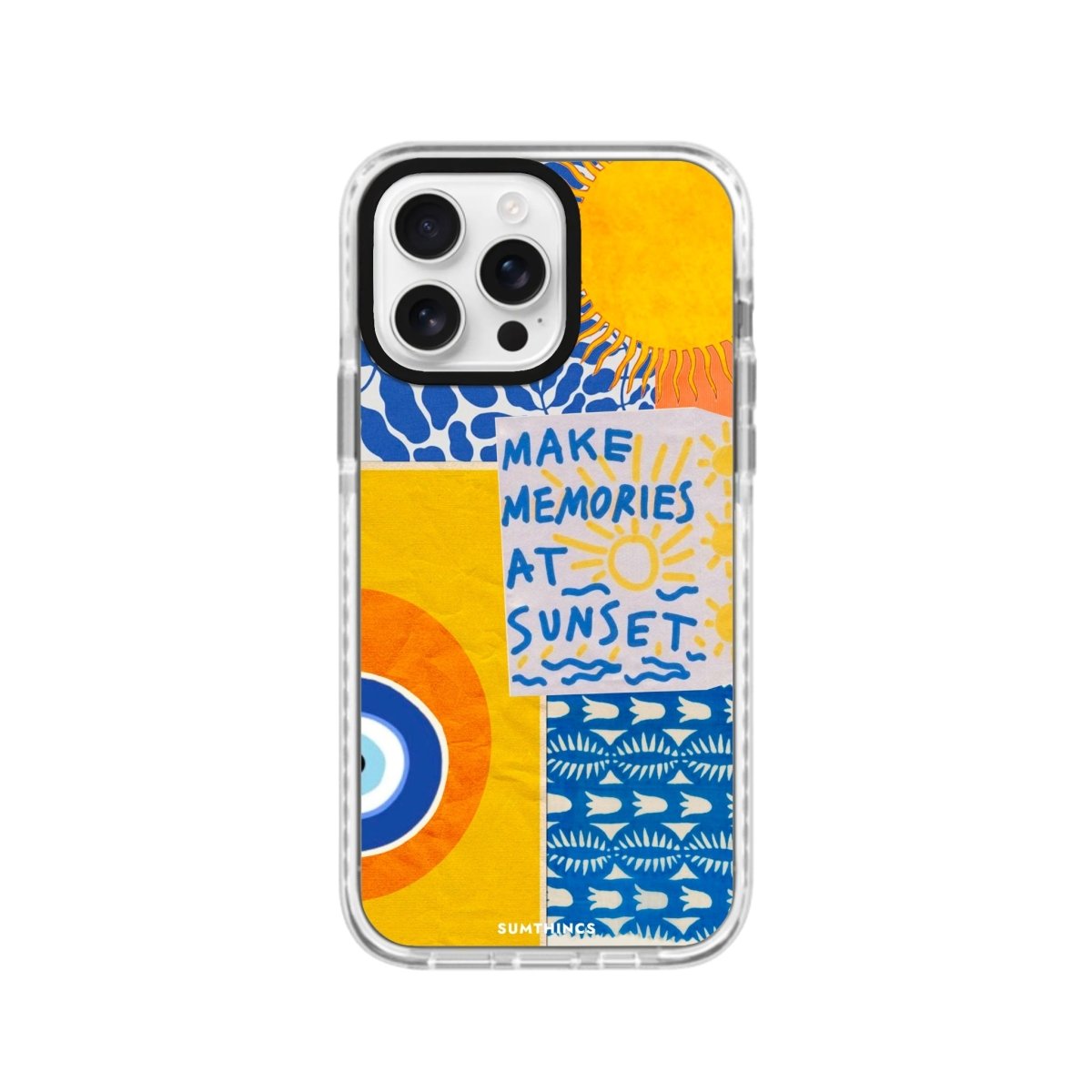 iPhone 16 Pro Sunset Collage Procase Şeffaf Telefon Kılıfı Beyaz Şeffaf - SUMTHINCS