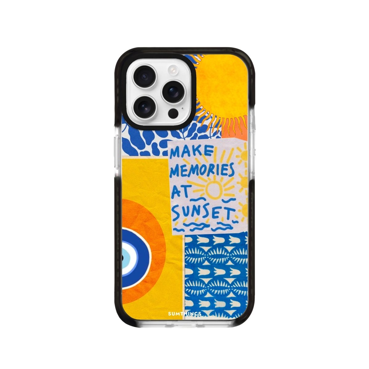iPhone 16 Pro Sunset Collage Procase Şeffaf Telefon Kılıfı Siyah Şeffaf - SUMTHINCS