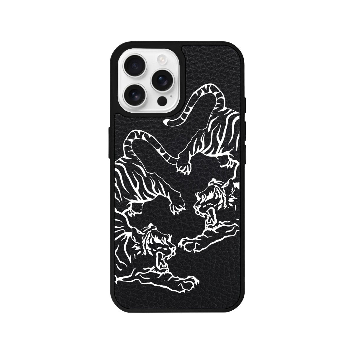 iPhone 16 Pro Tigers Leather Vegan Deri Telefon Kılıfı - SUMTHINCS