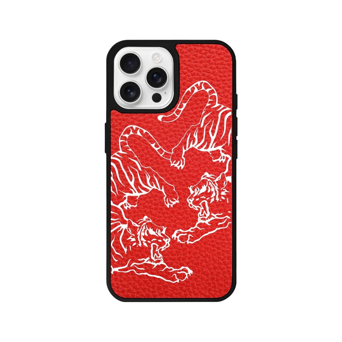 iPhone 16 Pro Tigers Leather Vegan Deri Telefon Kılıfı - SUMTHINCS