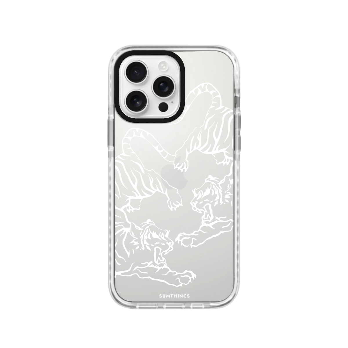 iPhone 16 Pro Tigers Procase Şeffaf Telefon Kılıfı Beyaz Şeffaf - SUMTHINCS