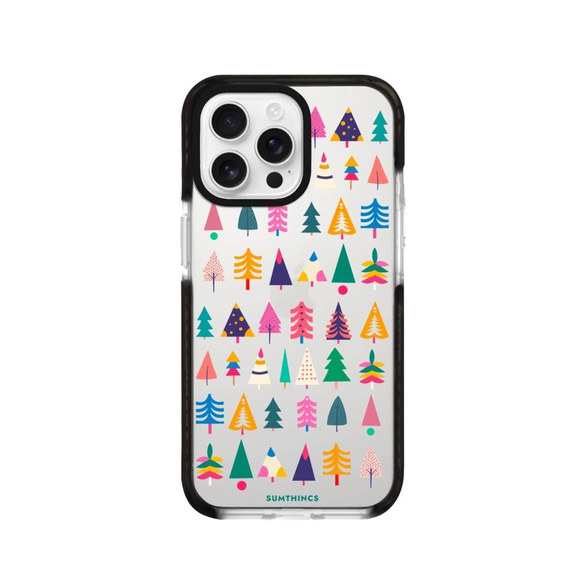 iPhone 16 Pro Tiny Forest Procase Şeffaf Telefon Kılıfı Siyah Şeffaf - SUMTHINCS