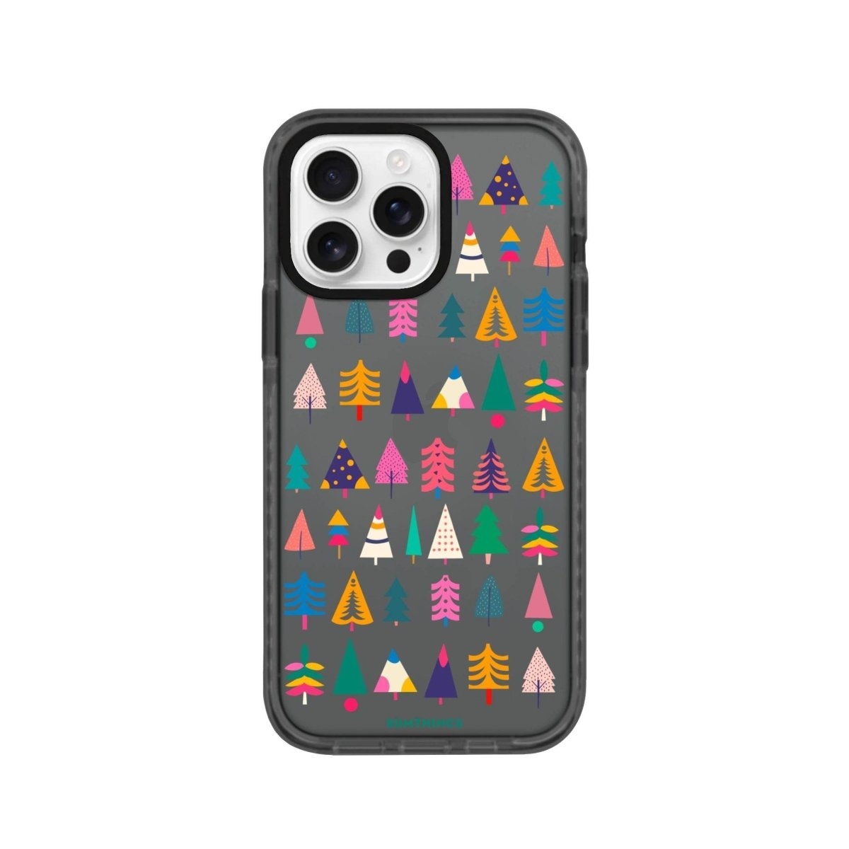 iPhone 16 Pro Tiny Forest Procase Şeffaf Telefon Kılıfı Antrasit - SUMTHINCS
