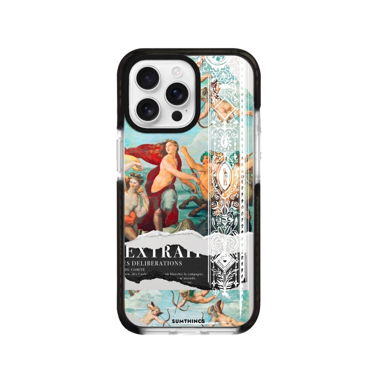 iPhone 16 Pro Triumph of Galatea Procase Şeffaf Telefon Kılıfı Siyah Şeffaf - SUMTHINCS