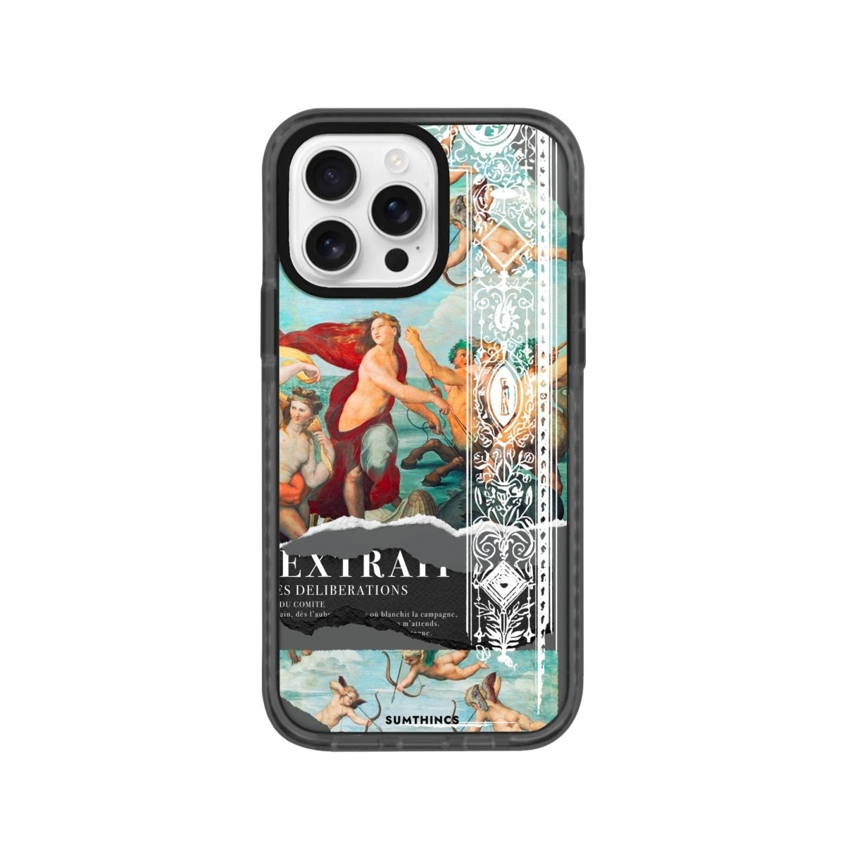 iPhone 16 Pro Triumph of Galatea Procase Şeffaf Telefon Kılıfı Antrasit - SUMTHINCS