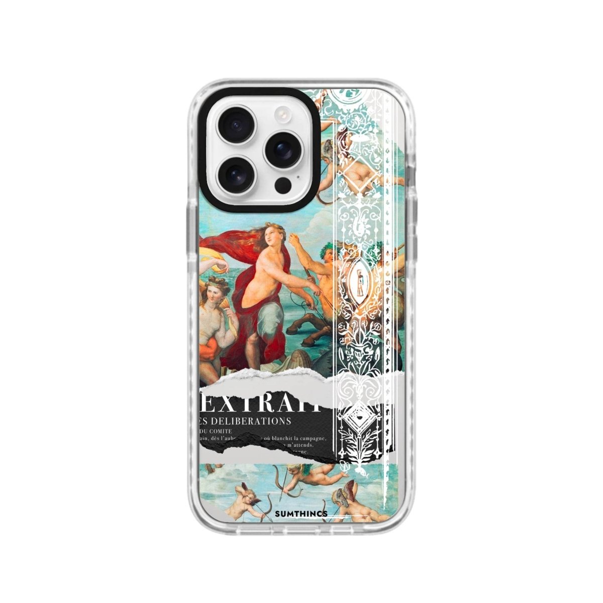 iPhone 16 Pro Triumph of Galatea Procase Şeffaf Telefon Kılıfı Beyaz Şeffaf - SUMTHINCS
