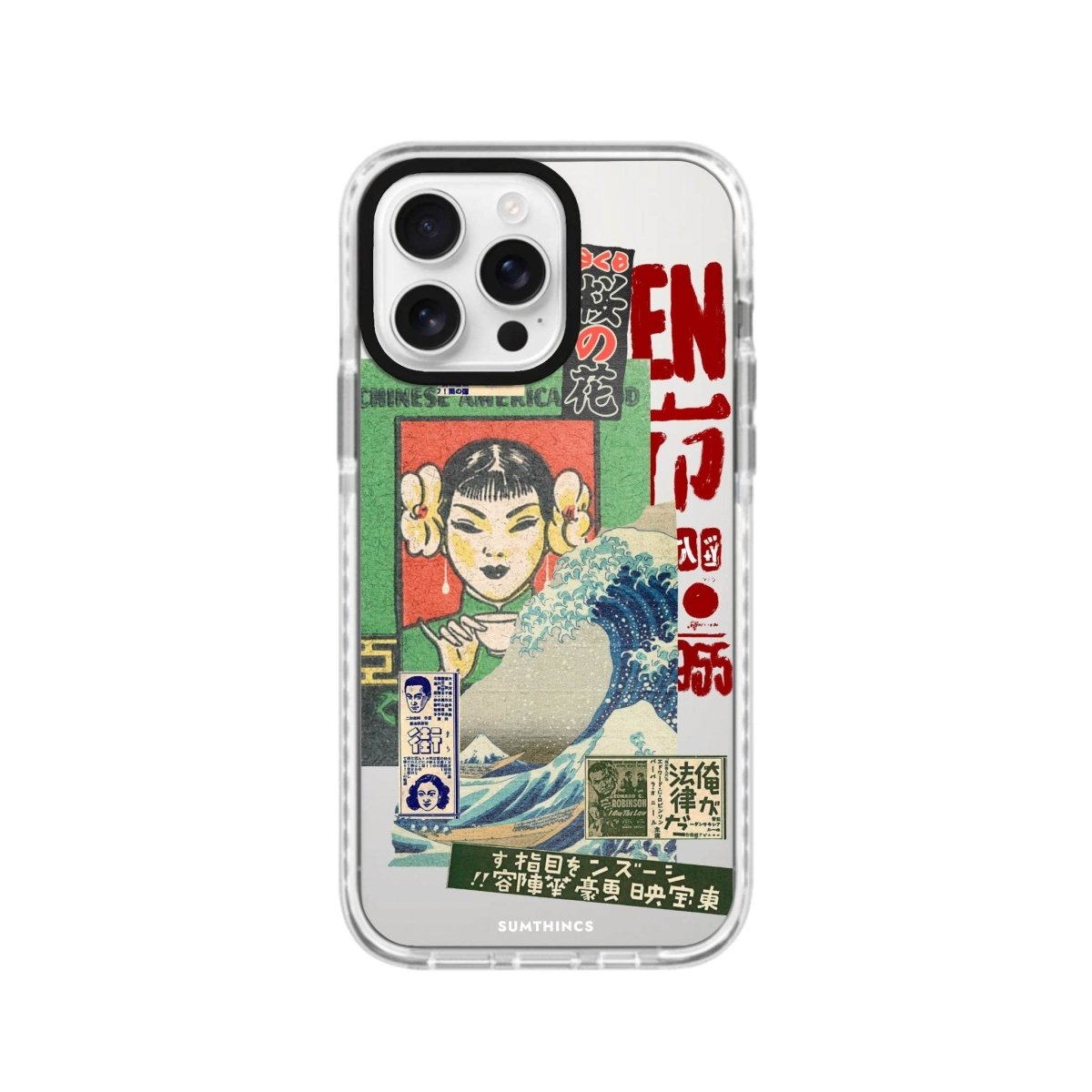 iPhone 16 Pro Vintage Poster Procase Şeffaf Telefon Kılıfı Beyaz Şeffaf - SUMTHINCS