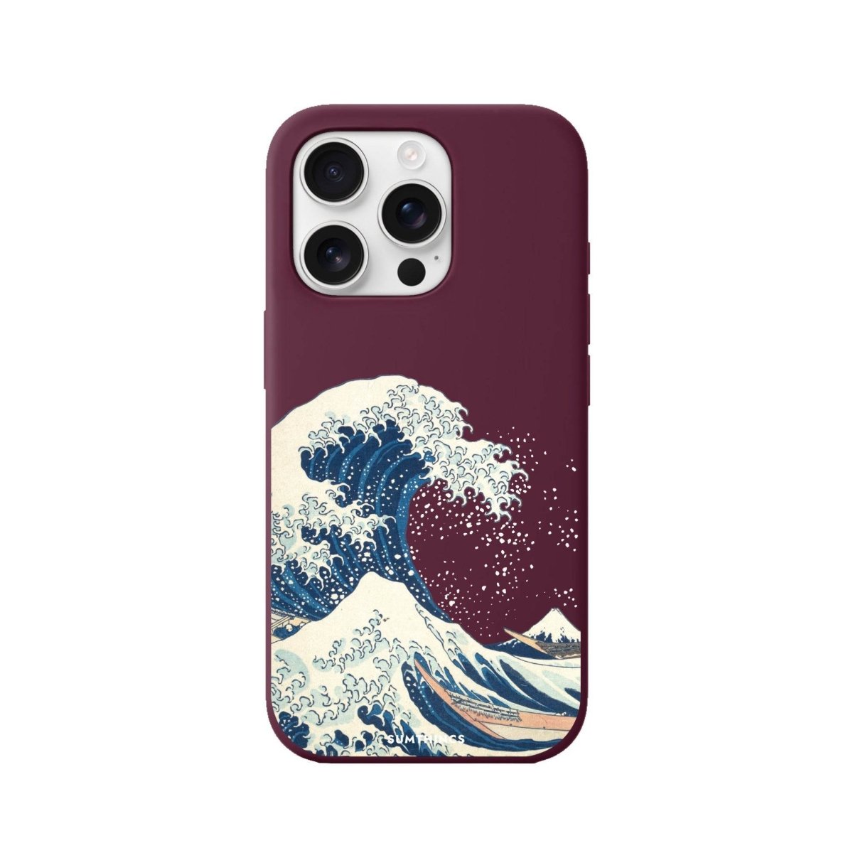 iPhone 16 Pro Waves Premium Telefon Kılıfı Bordo - SUMTHINCS
