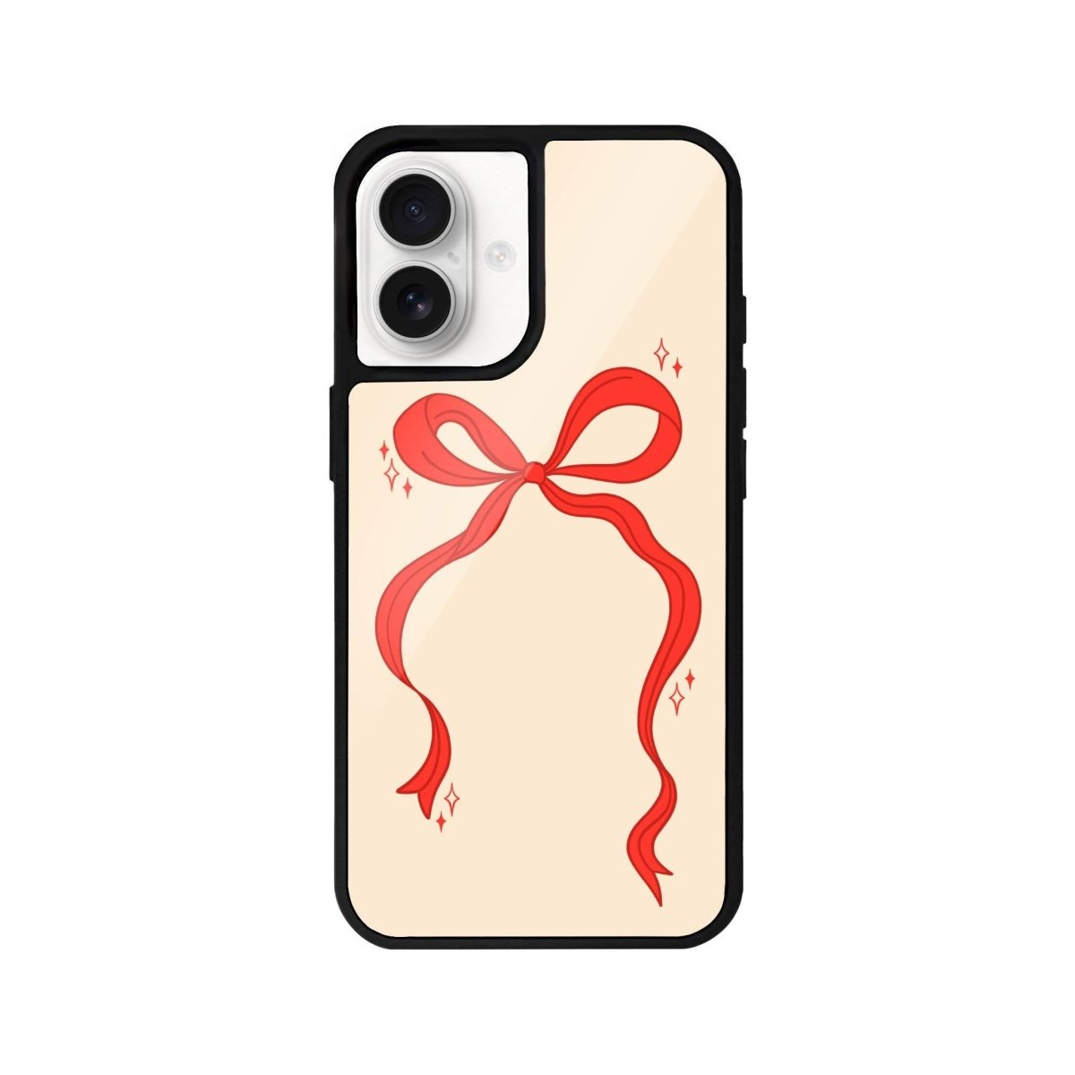 iPhone 16 Red Bow Glossy Cam Telefon Kılıfı - SUMTHINCS