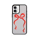 iPhone 16 Red Bow Leather Vegan Deri Telefon Kılıfı - SUMTHINCS
