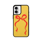 iPhone 16 Red Bow Leather Vegan Deri Telefon Kılıfı - SUMTHINCS