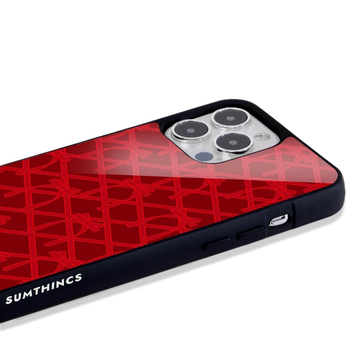 iPhone 16 Ribbon Grid Glossy Cam Telefon Kılıfı - SUMTHINCS