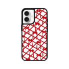 iPhone 16 Ribbon Grid Leather Vegan Deri Telefon Kılıfı - SUMTHINCS