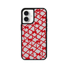 iPhone 16 Ribbon Grid Leather Vegan Deri Telefon Kılıfı - SUMTHINCS