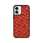 iPhone 16 Ribbon Grid Leather Vegan Deri Telefon Kılıfı - SUMTHINCS