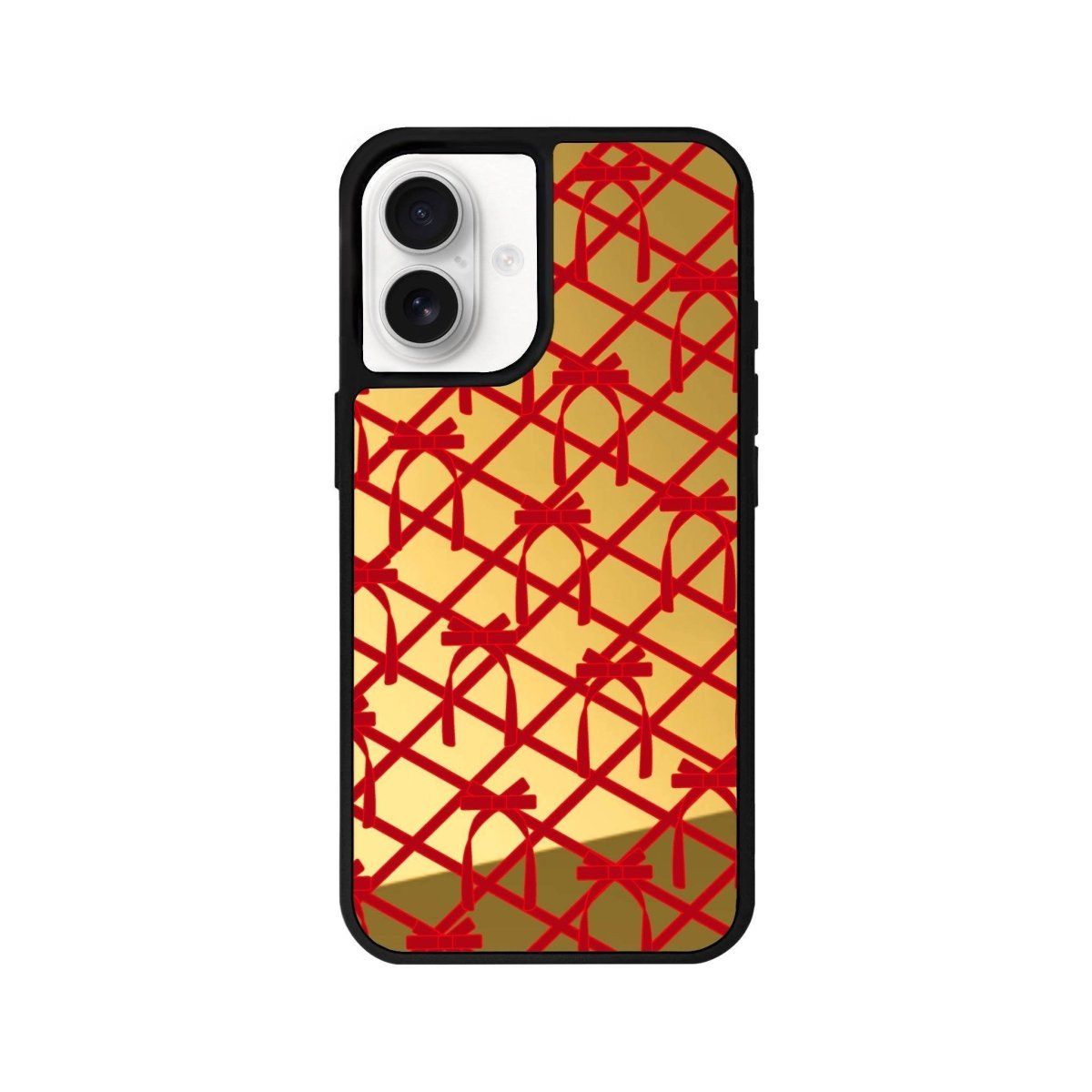 iPhone 16 Ribbon Grid Mirror Aynalı Telefon Kılıfı - SUMTHINCS