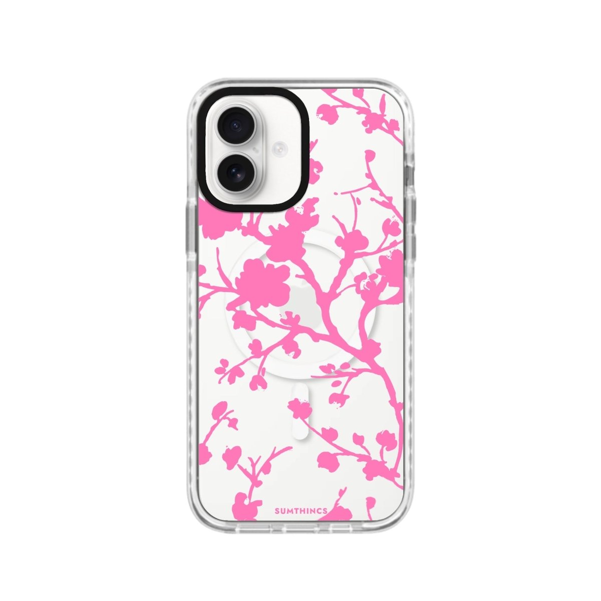 iPhone 16 Sakura Magsafe Procase Şeffaf Telefon Kılıfı Beyaz Şeffaf - SUMTHINCS