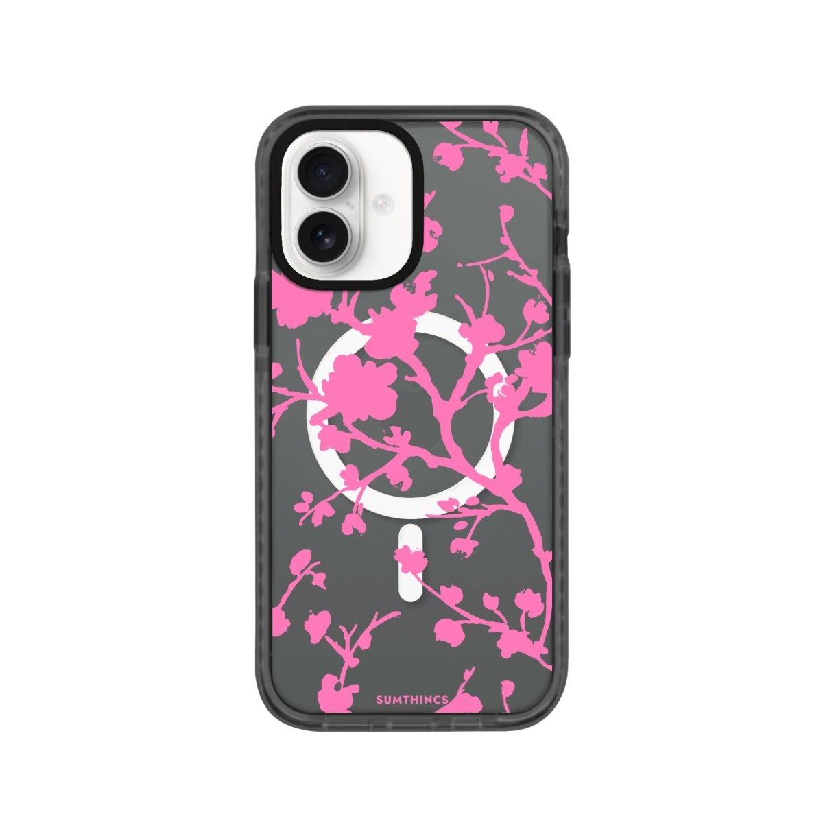 iPhone 16 Sakura Magsafe Procase Şeffaf Telefon Kılıfı Antrasit - SUMTHINCS