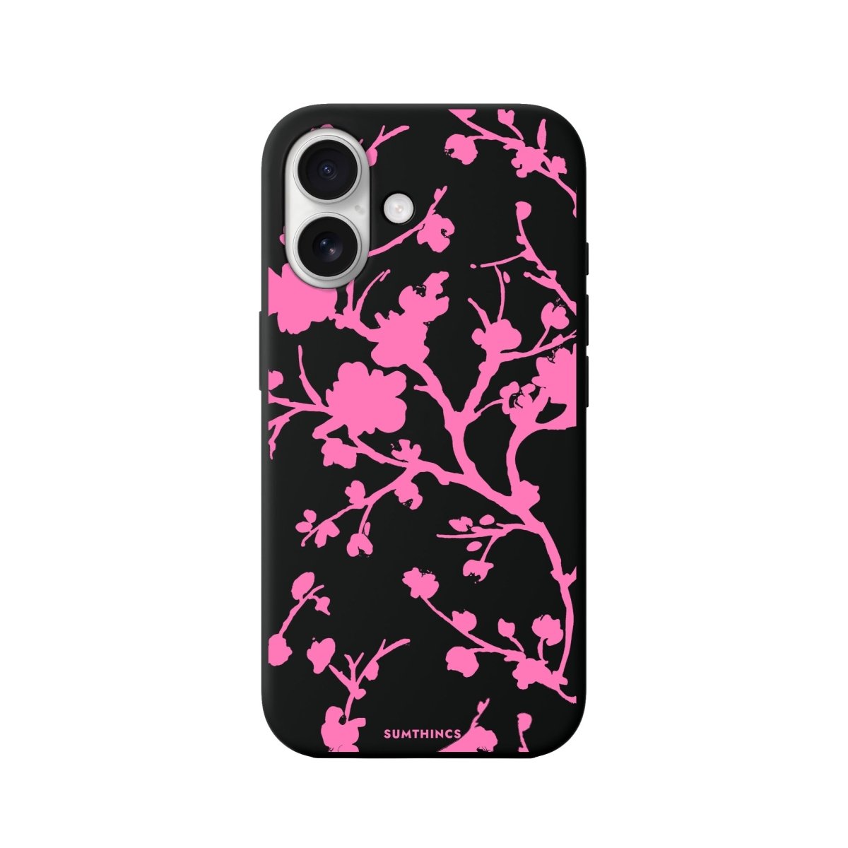 iPhone 16 Sakura Premium Telefon Kılıfı Siyah - SUMTHINCS