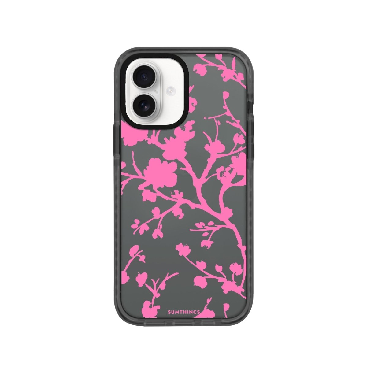 iPhone 16 Sakura Procase Şeffaf Telefon Kılıfı Antrasit - SUMTHINCS