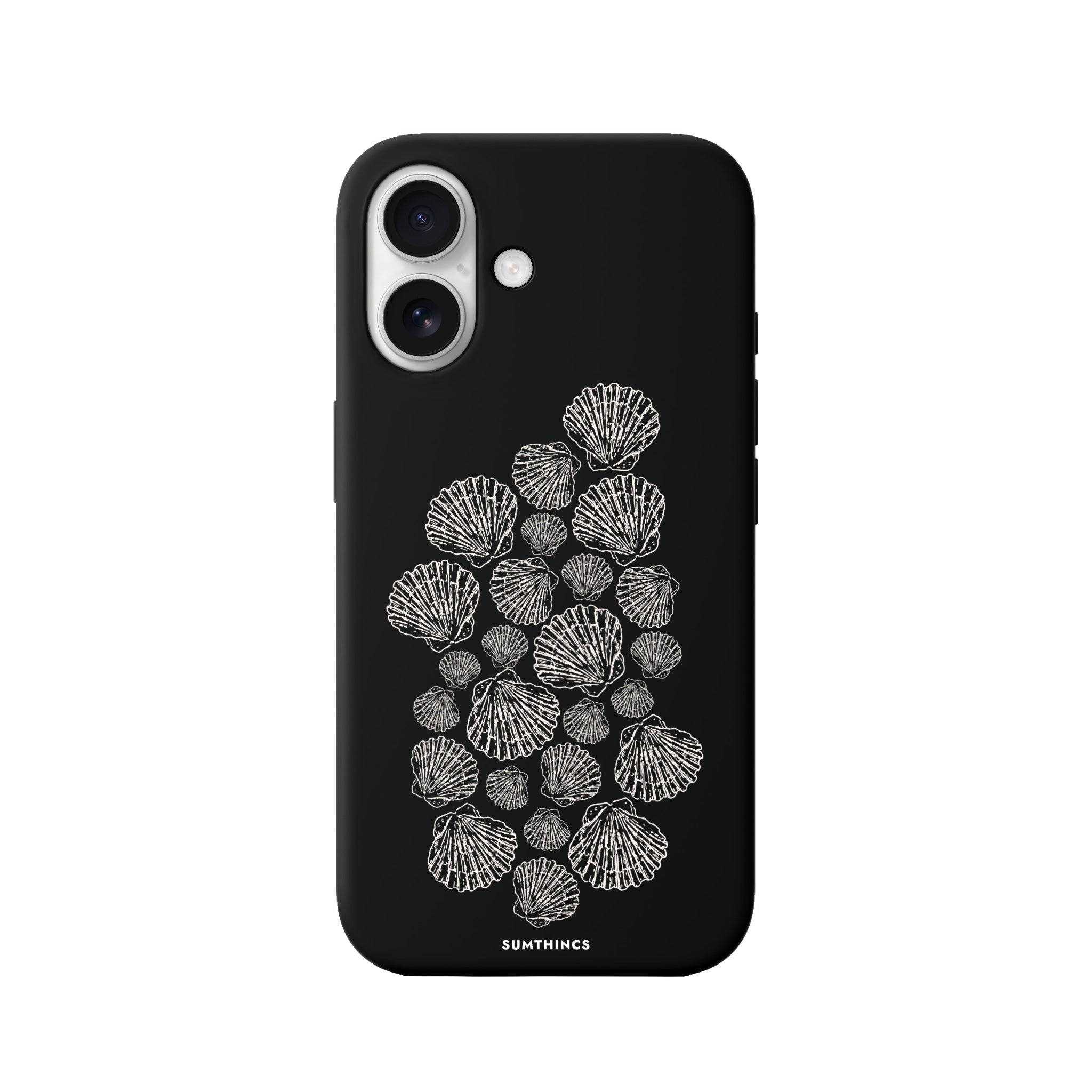 iPhone 16 Shell Print Premium Telefon Kılıfı Siyah - SUMTHINCS