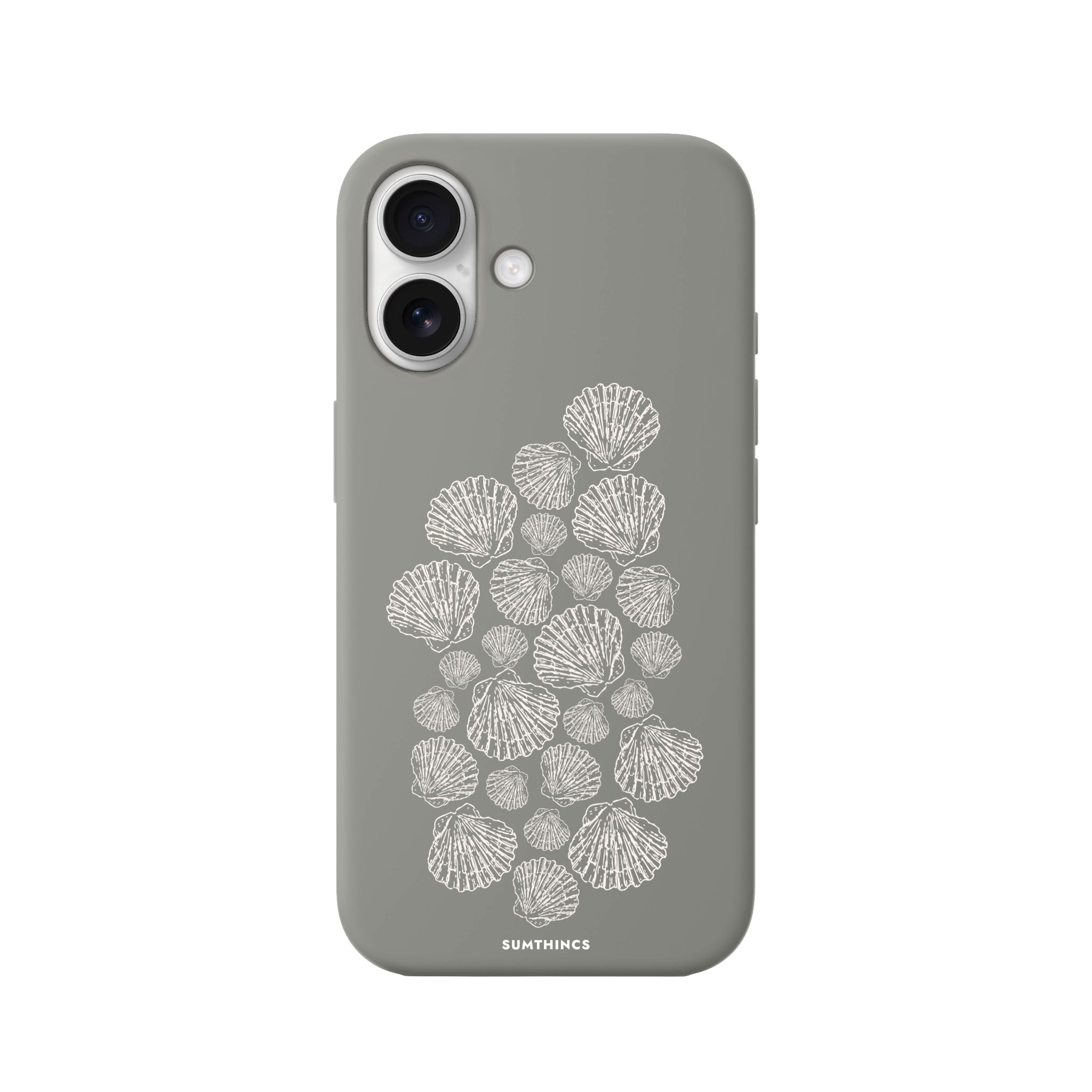 iPhone 16 Shell Print Premium Telefon Kılıfı Gri - SUMTHINCS