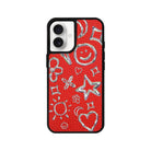 iPhone 16 Silver Doodles Leather Vegan Deri Telefon Kılıfı - SUMTHINCS