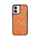 iPhone 16 Silver Doodles Leather Vegan Deri Telefon Kılıfı - SUMTHINCS