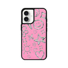 iPhone 16 Silver Doodles Leather Vegan Deri Telefon Kılıfı - SUMTHINCS