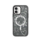 iPhone 16 Silver Doodles Magsafe Procase Şeffaf Telefon Kılıfı - SUMTHINCS