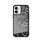 iPhone 16 Silver Doodles Mirror Aynalı Telefon Kılıfı - SUMTHINCS