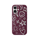 iPhone 16 Silver Doodles Premium Telefon Kılıfı - SUMTHINCS