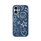 iPhone 16 Silver Doodles Premium Telefon Kılıfı - SUMTHINCS