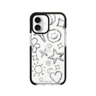 iPhone 16 Silver Doodles Procase Şeffaf Telefon Kılıfı - SUMTHINCS